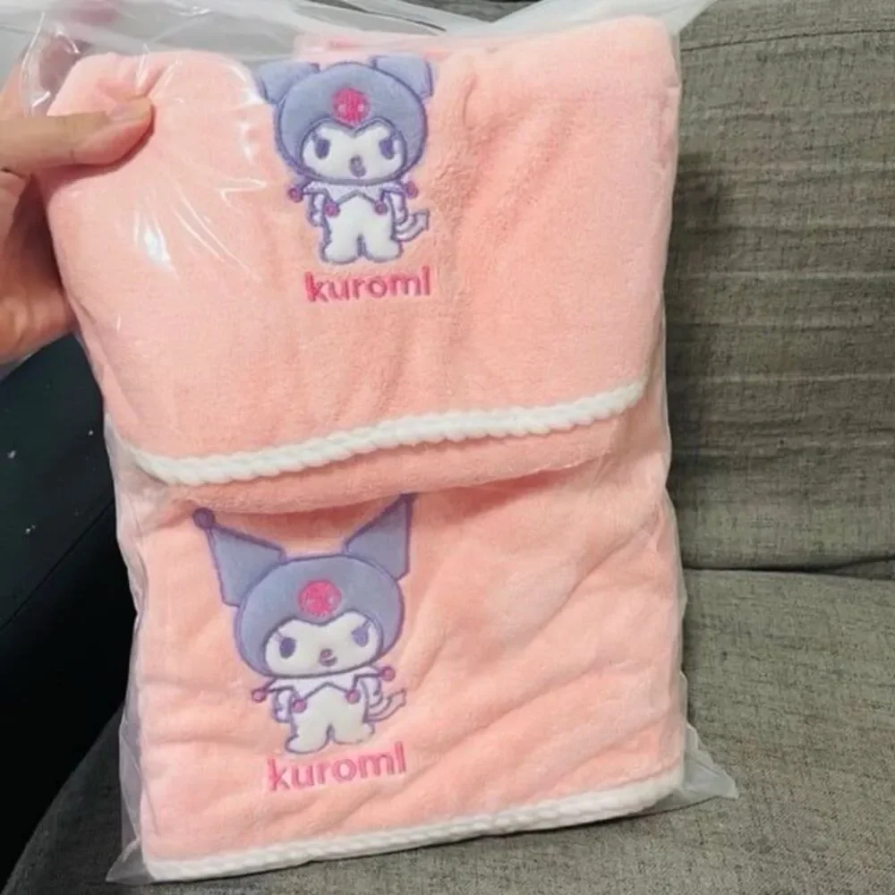 Sanrio Kuromi Soft Towel Set Towel and Hand Towel two piece set Hello Kitty